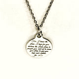 Christian Gift, For I Know The Plans I Have For You Necklace, Christian Jewelry, Jeremiah 29 11 Gift, Daughter Gift, Bible Verse Sympathy