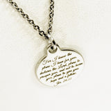 Christian Gift, For I Know The Plans I Have For You Necklace, Christian Jewelry, Jeremiah 29 11 Gift, Daughter Gift, Bible Verse Sympathy