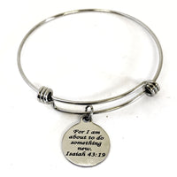 Christian Gift, For I Am About To Do Something New Bracelet, Isaiah 43 19 Bracelet, Christian Jewelry Gift, Christian Bracelet Gift