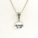 Mommy Gift, Mommy EST 2018 Necklace, Mommy Jewelry, Pregnancy Announcement, New Mom Gift, New Mom Christmas, First Time Mom Gift, 2018 Baby