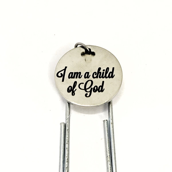 Christian Bookmark, I Am A Child Of God Bookmark, Bible Bookmark, Christian Gift, Planner Bookmark, Faith Gift, Daughter Baptism Gift