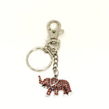 Red Elephant Keychain, Red Elephant Gift, Crystal Red Elephant, Clip On Keychain, Keychain Gift, Power Keychain Gift, Remember Me Gift