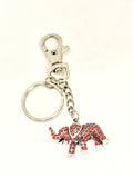Red Elephant Keychain, Red Elephant Gift, Crystal Red Elephant, Clip On Keychain, Keychain Gift, Power Keychain Gift, Remember Me Gift