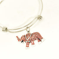 Red Elephant Bracelet, Red Elephant Jewelry, Charm Bracelet, Red Elephant Charm, Power Bracelet, Good Luck Gift, Good Luck Bracelet