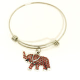 Red Elephant Bracelet, Red Elephant Jewelry, Charm Bracelet, Red Elephant Charm, Power Bracelet, Good Luck Gift, Good Luck Bracelet