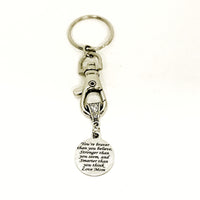 Keychain Gift, Braver Stronger Smarter Keychain, Love Mom Keychain, Gift For Son, Gift For Daughter, Braver Than You Believe Keychain