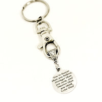 Keychain Gift, Braver Stronger Smarter Keychain, Love Dad Keychain, Gift For Son, Gift For Daughter, Braver Than You Believe Keychain