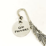 Bookmark Gift, God Provides Bookmark, Reader Gift, Christian Bookmark, Charm Bookmark, Sympathy Gift, Religious Gift, Religious Bookmark