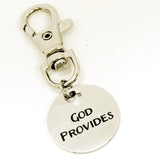 Bag Charm, God Provides Clip, Gift For Son, Gift For Daughter, Gift From Mom, Bible Bag Charm Clip, Keychain Clip, Christian Bag Charm Gift