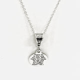 Christian Jewelry, Psalm 144 1 Necklace, Praise Be To The Lord Who Trains My Hands For War Necklace, Christian Necklace, Christian Gift