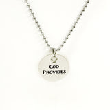 Christian Jewelry, Christian Man Gift, God Provides Necklace, Christian Son Jewelry, Man Jewelry, Man Necklace, Gift For Him, Husband Gift