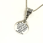 Christian Necklace, Trust In The Lord With All Your Heart Necklace, Christian Gift, Christian Jewelry, Scripture Gift, The Lord Will Direct
