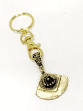 Softball Keychain, Softball Gift, Softball Player Gift, Keychain Gift, Goldtone Keychain, Homeplate Keychain, Gift For Her, Ballplayer Gift