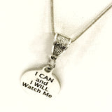 Motivation Gift, I Can And I Will Watch Me Necklace, Daughter Motivation Gift, Motivation Jewelry Necklace, Direct Sales Team, Downline Gift