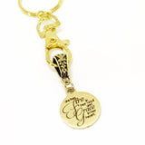 Christian Keychain, She Has Fire In Her Soul And Grace In Her Heart Keychain, Christian Charm Keychain, Christian Gift For Her