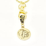Christian Keychain, She Has Fire In Her Soul And Grace In Her Heart Keychain, Christian Charm Keychain, Christian Gift For Her