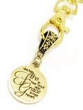Christian Keychain, She Has Fire In Her Soul And Grace In Her Heart Keychain, Christian Charm Keychain, Christian Gift For Her