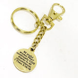 Christian Gift, Be Pray Give Keychain, Be Joyful, Alway Pray, Give Thanks, 1 Thes 5 16 to 18, Christian Keychain, Gold Keychain Gift For Her