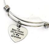 Grandma Gift, The Best Moms Get Promoted To Grandma Bracelet, Grandma Bracelet, Grandma Jewelry Gift, Pregnancy Announce, Christmas Gift