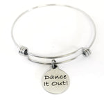 Dance It Out Bracelet, Dance Gift, Dance Jewelry, Dance Bracelet, Dance It Out Charm, Girlfriend Gift, Dance Partner Gift, Now We Dance