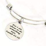 Christian Gift, For I Am About To Do Something New Bracelet, Isaiah 43 19 Bracelet, Christian Jewelry Gift, Christian Bracelet Gift