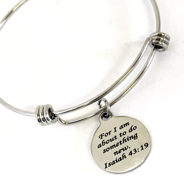 Christian Gift, For I Am About To Do Something New Bracelet, Isaiah 43 19 Bracelet, Christian Jewelry Gift, Christian Bracelet Gift