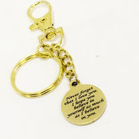 Daughter Gift, Never Forget That I Love You Keychain, I Hope You Believe In Yourself, I Believe In You, Gold Keychain, Encouraging Her