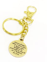 Daughter Gift, Never Forget That I Love You Keychain, I Hope You Believe In Yourself, I Believe In You, Gold Keychain, Encouraging Her