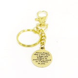 Daughter Gift, Never Forget That I Love You Keychain, I Hope You Believe In Yourself, I Believe In You, Gold Keychain, Encouraging Her