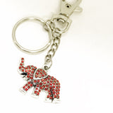 Red Elephant Keychain, Red Elephant Gift, Crystal Red Elephant, Clip On Keychain, Keychain Gift, Power Keychain Gift, Remember Me Gift