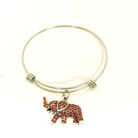 Red Elephant Bracelet, Red Elephant Jewelry, Charm Bracelet, Red Elephant Charm, Power Bracelet, Good Luck Gift, Good Luck Bracelet