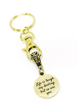 Encouraging Her, Life Is Tough My Darling But So Are You, Keychain Gift, Gift For Her, Girlfriend Gift, Encouraging Quote, Encouraging Charm