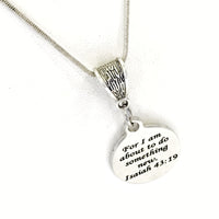 Christian Jewelry, For I Am About To Do Something New Necklace, Christian Necklace, Scripture Jewelry, Christian Gift, Bible Verse Jewelry