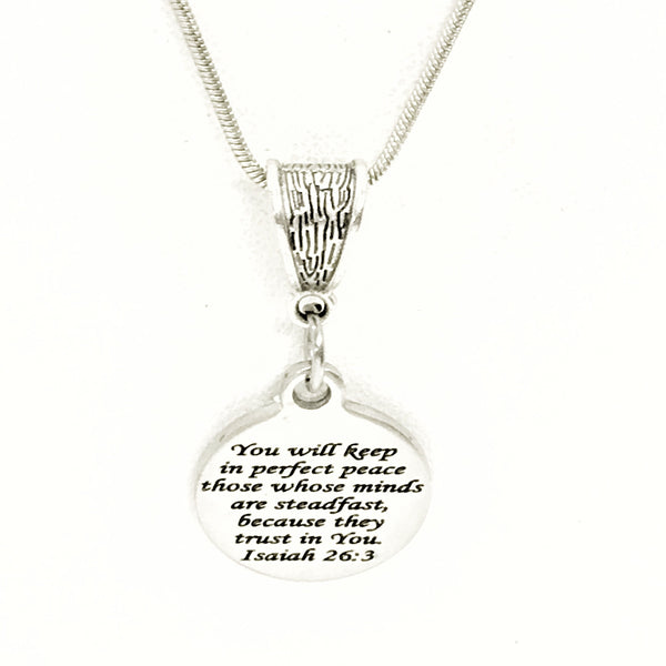 Christian Jewelry, God Will Keep You In Perfect Peace Necklace, Isaiah 26 3 Christian Necklace, Religious Jewelry, Christian Woman Jewelry