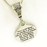 Christian Jewelry, God Will Keep You In Perfect Peace Necklace, Isaiah 26 3 Christian Necklace, Religious Jewelry, Christian Woman Jewelry