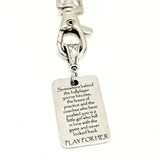 Keychain Gift, Play For Her Keychain, Daughter Gift, Softball Player Gift, Softball Team Gift, Gift For Her, Encouraging Quote, Sports Gift