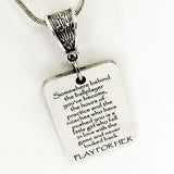 Softball Jewelry, Encouraging Gift, Play For Her Necklace, Softball Necklace, Softball Daughter Gift, Encouraging Quote, Encouraging Jewelry