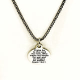 Christian Man Necklace, Christian Gift, Praise Be To The Lord, Psalm 144 1 Necklace, Son Gift, Military Man Gift, Christian Necklace