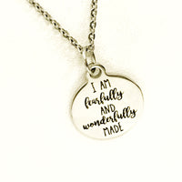 Christian Gift, I Am Fearfully And Wonderfully Made Necklace, Christian Jewelry, Scripture Gift, Psalm 139 14 Necklace, Religious Gift