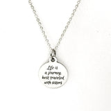 Sister Necklace, Life Is A Journey Best Traveled With Sisters Necklace, Sorority Sister Gift, Sister In Law Gift, Sister Jewelry Gift