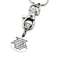 Keychain Gift, Don’t Give Up Keychain, Motivating Gift, Keychain Jewelry, Daughter Gift, Encouraging Gift, Motivational Quote