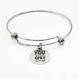 Charm Bracelet, You Are Your Only Limit Bracelet, Stacking Bracelet, Encouraging Gift, Make It Happen Charm, Daughter Gift From Mom