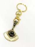 Softball Keychain, Softball Gift, Softball Player Gift, Keychain Gift, Goldtone Keychain, Homeplate Keychain, Gift For Her, Ballplayer Gift