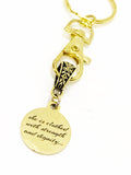 Christian Keychain, She Is Clothed In Strength And Dignity Keychain, Christian Charm Keychain, Christian Gift For Her, Religious Gifts