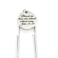 Bible Bookmark, Blessed Are Those Who Believed Without Seeing Bookmark, Charm Bookmark, John 20 29 Gift, Bible Study Group Gift