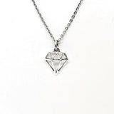Diamond Charm Necklace, Diamond Shaped Pendant, Motivating Necklace, Direct Sales Team Gifts, Inspiring Necklace, Daughter Gift, Wife Gift