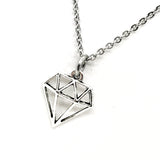 Diamond Charm Necklace, Diamond Shaped Pendant, Motivating Necklace, Direct Sales Team Gifts, Inspiring Necklace, Daughter Gift, Wife Gift