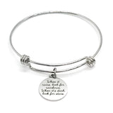 Charm Bracelet, When It Rains Look For Rainbows When It’s Dark Look For Stars Bracelet, Sympathy Gift, Positivity Gift, Stacking Bracelet