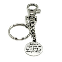 Positivity Gift, When It Rains, Look For Rainbows, When It’s Dark, Look For Stars Keychain, Keychain Gift, Positivity Quote, Sympathy Gift