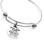 Christian Charm, Give God Your Weakness And He’ll Give You His Strength Bracelet, Christian Jewelry, Christian Gift, Bible Verse Charm